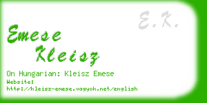 emese kleisz business card